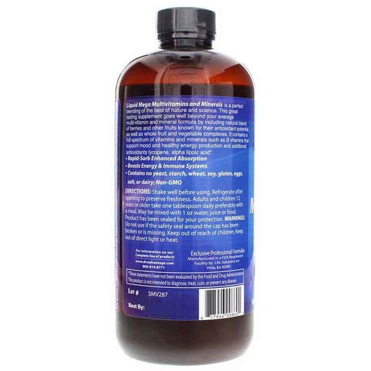 Mega MultiVitamins and Minerals Liquid, DRA